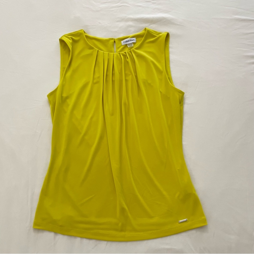 Calvin Klein Yellow Sleeveless Top